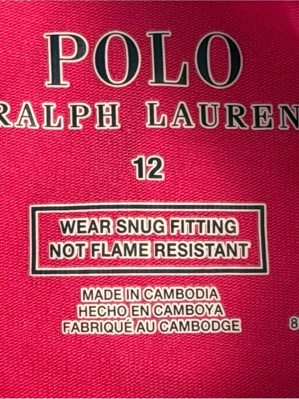 Ralph Lauren Kids Pink Polo Pony Pajama Set New Size 12
